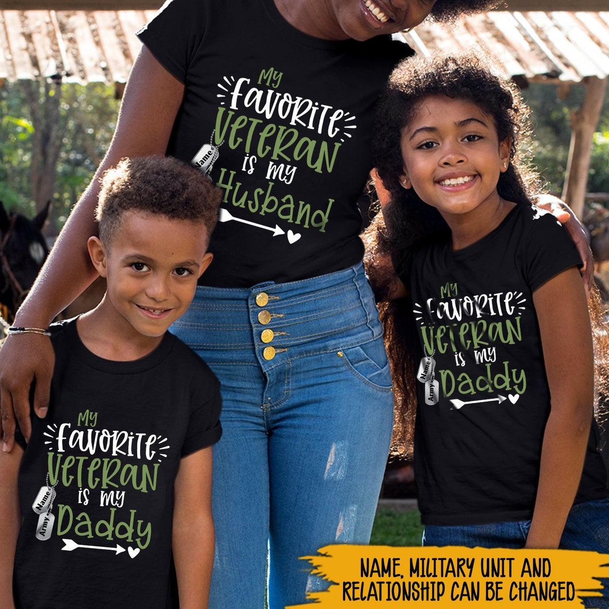 Veteran Custom Shirt My Favorite Veteran Is My Daddy Personalized Gift - PERSONAL84