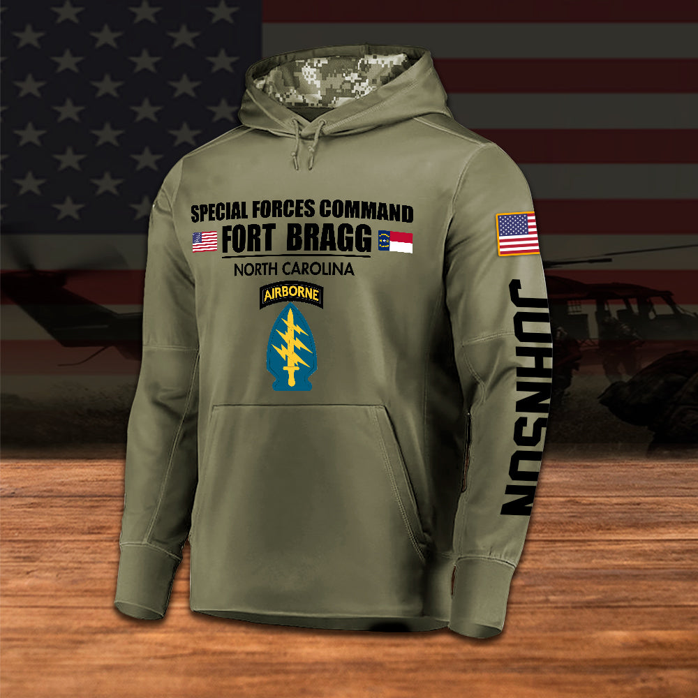 Veteran Custom Hoodie Divisions and Base Personalized Gift