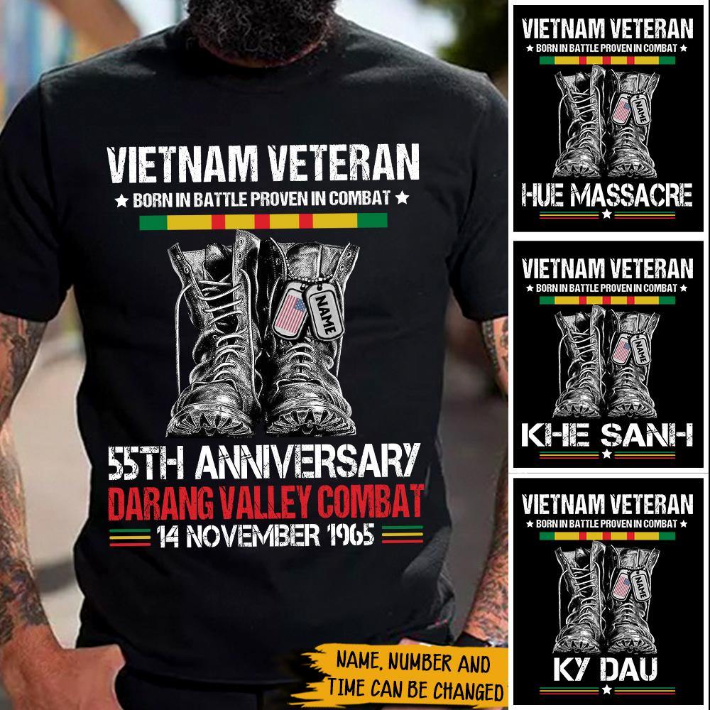 Vietnam Veteran Custom Shirt Born In Battle Proven In Combat Personalized Gift - PERSONAL84