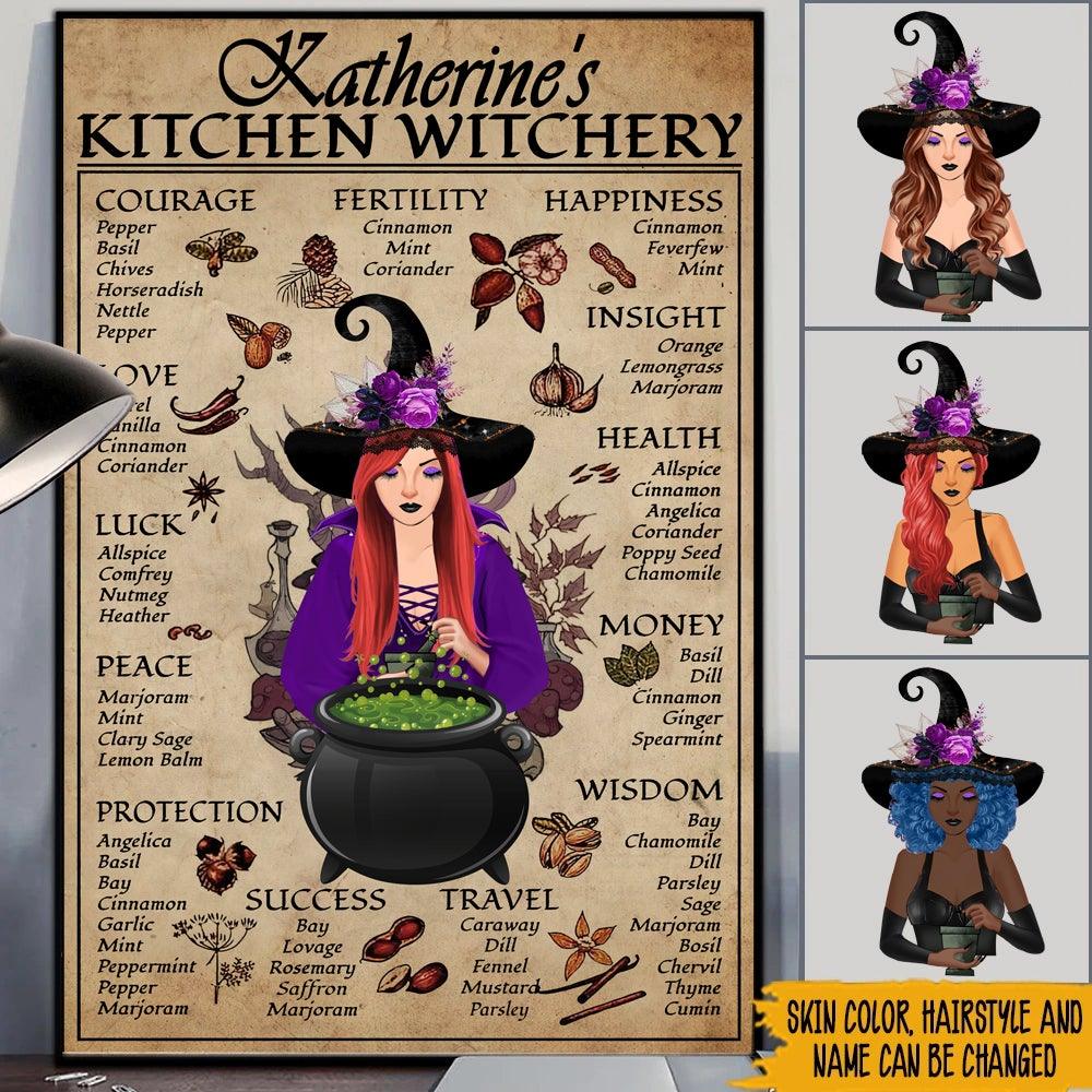 Witch Custom Poster Kitchen Witchery Personalized Gift Wicca - PERSONAL84