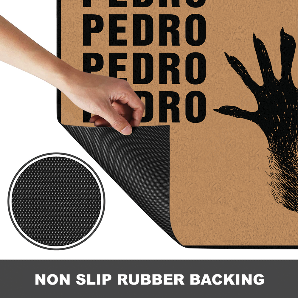 Pedro the Dancing Raccoon Door Mat, Funny Welcome Doormat