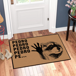 Pedro the Dancing Raccoon Door Mat, Funny Welcome Doormat