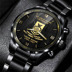 U.S. Coast Guard Veteran Watch Proudly Served Duty Honor Courage Black Watch Personalized Veteran Gift