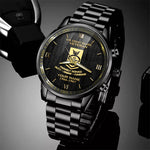 U.S. Coast Guard Veteran Watch Proudly Served Duty Honor Courage Black Watch Personalized Veteran Gift