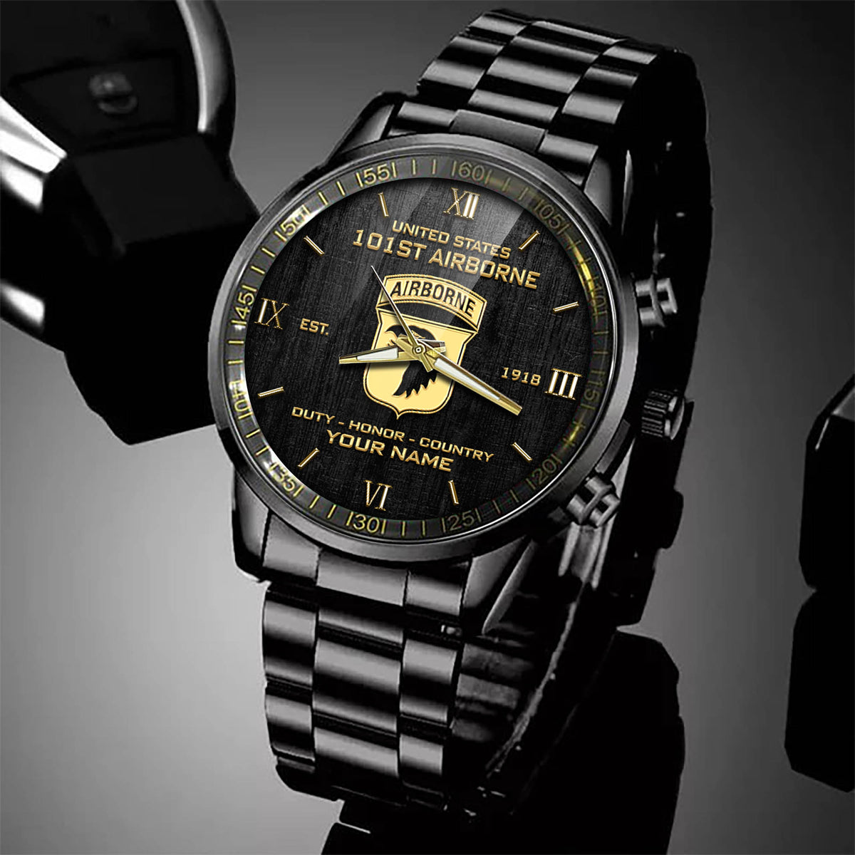 101st Airborne Division Watch Screaming Eagles Duty Honor Country Fashion Watch Custom Gift For US Military