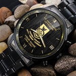 U.S. Coast Guard Veteran Watch Proudly Served Duty Honor Courage Black Watch Personalized Veteran Gift