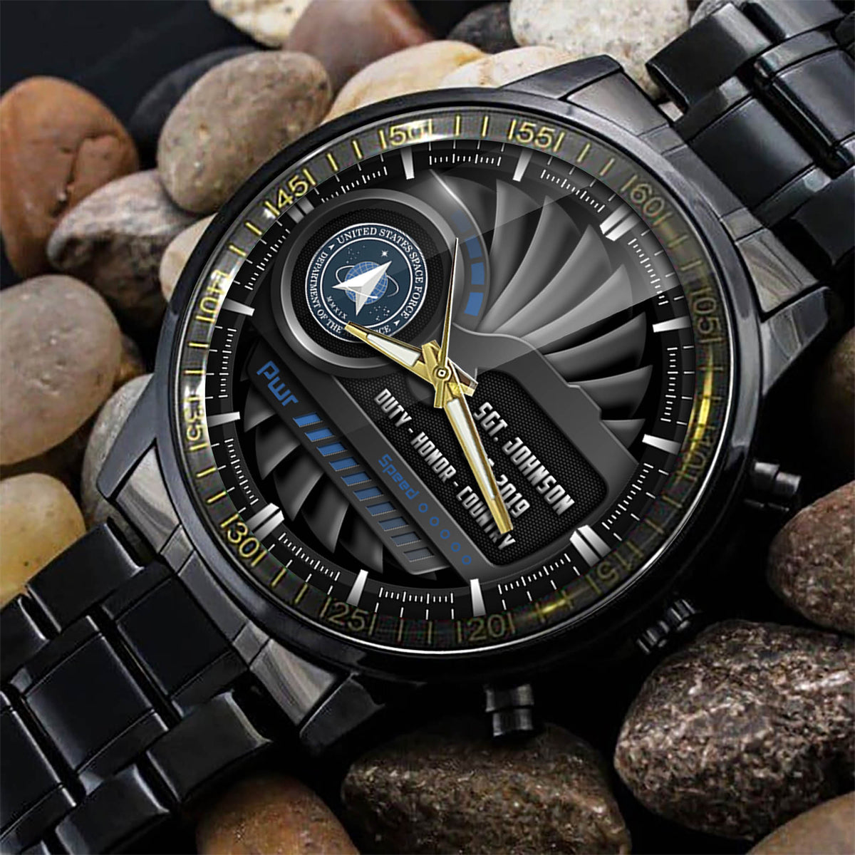 U.S. Space Force Black Watch US Space Force Deparment Of The Air Force Waist Watch Custom USSF Gift