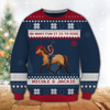 Horse Riding Custom Ugly Wool Sweater Oh What Fun It Is To Ride Personalized Christmas Gift