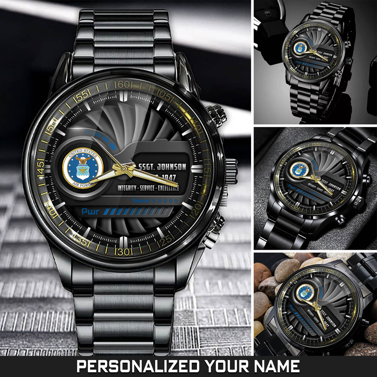 US Air Force Fashion Watch Integrity Service Excellence USAF Watch Personalized Air Force Gift