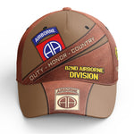 82nd Airborne Division Embroidered Cap Duty Honor Country Hat Personalized Military Gift