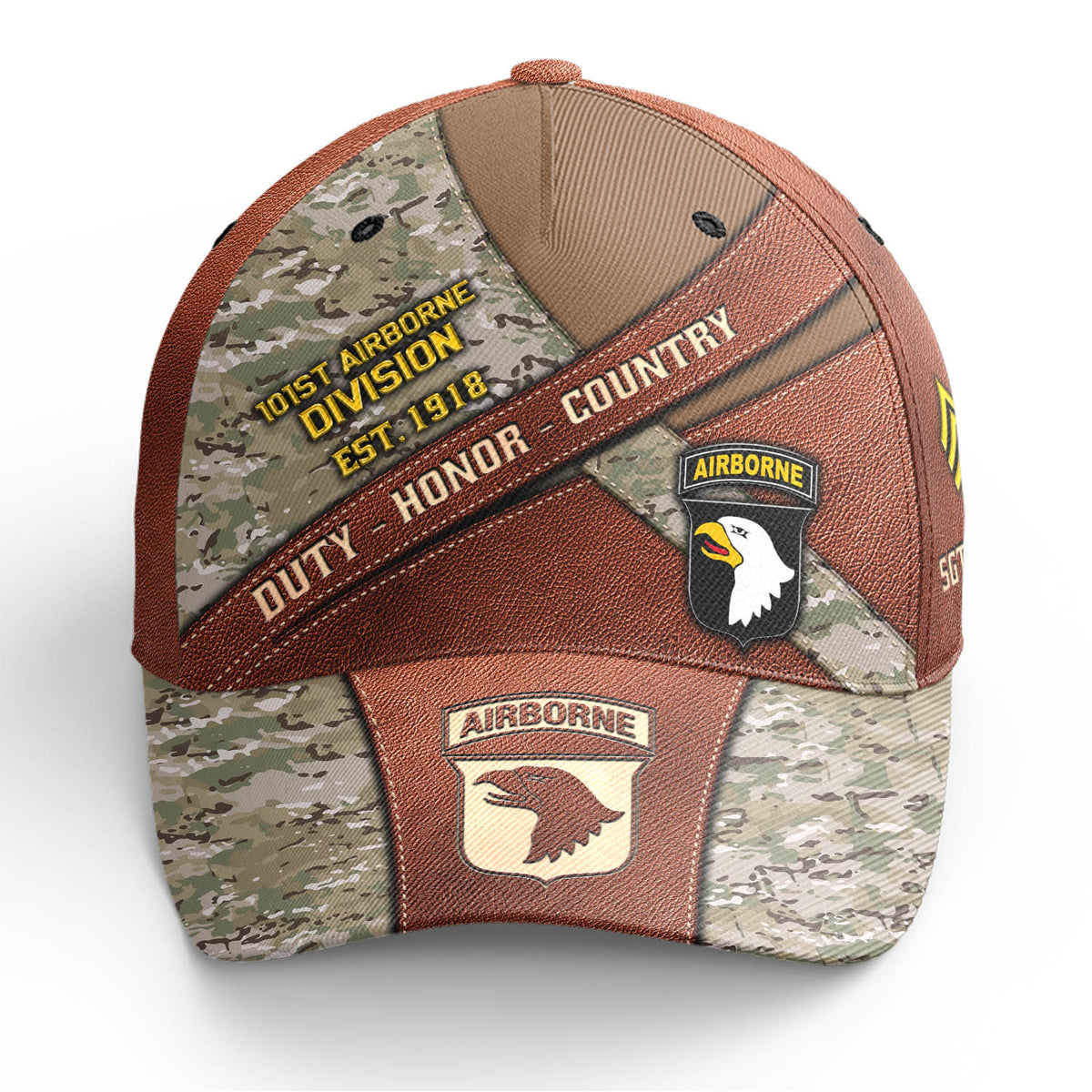 Airborne Screaming Eagle Cap 101st Airborne Division Duty Honor Country Camo Cap Personalized Soldier Gift