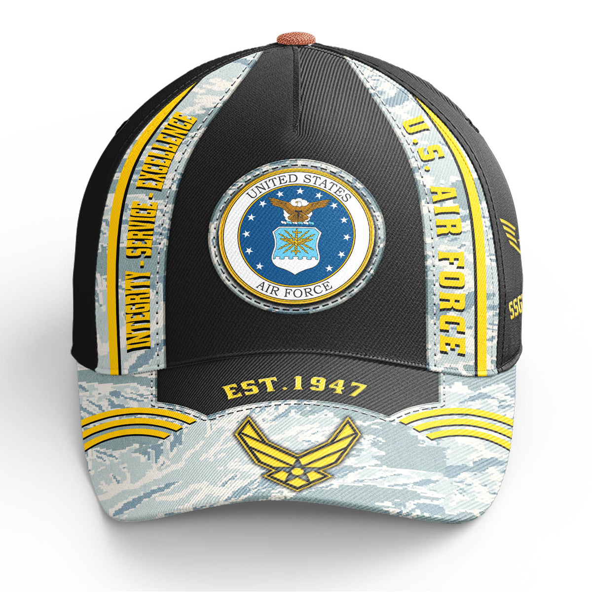 U.S. Air Force Cap Integrity Service Excellence USAF Cap New Version Custom Name And Rank Air Force Gifts