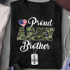 Proud Army T-Shirt Army Boots With Dog Tags Shirt Personalized Gift For Military Family