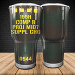 155H Comp B Proj M107 Tumbler US Army Green Tumbler D544 Military Gift