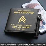 82nd Airborne Veteran Men Wallet Duty Honor Country 82nd Bifold Wallet Personalized Military Gift