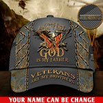 Vietnam Veteran Eagle Baseball Cap God is My Father Veterans are My Brothers Cap Personalized Vietnam Veterans Gift