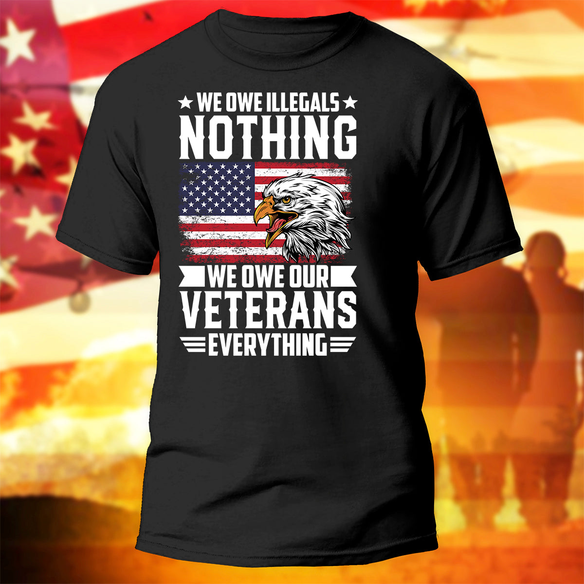 U.S Veteran Eagle T-Shirt We Own Our Veterans Everything Shirt Soldier Gift