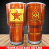 Military Woodgrain Tumbler US Army Duty Honor Country Tumbler Personalized Army Gift