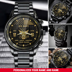 Black Gold US Navy Military Watch Honor Courage Commitment Watch Custom Military Gift