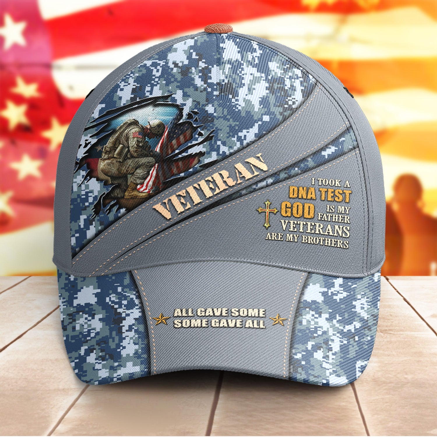 Navy Veterans Cap I Took A DNA Test Veterans Are My Brother Camo Cap US Navy Gifts
