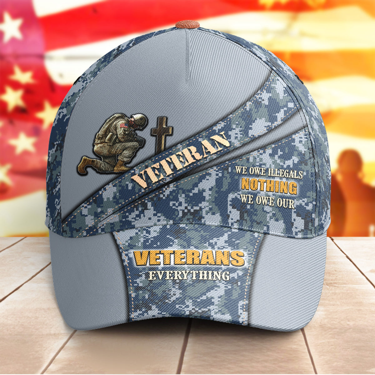 US Navy Camouflage Cap We Owe Illegals Nothing Hat Navy Veterans Gifts