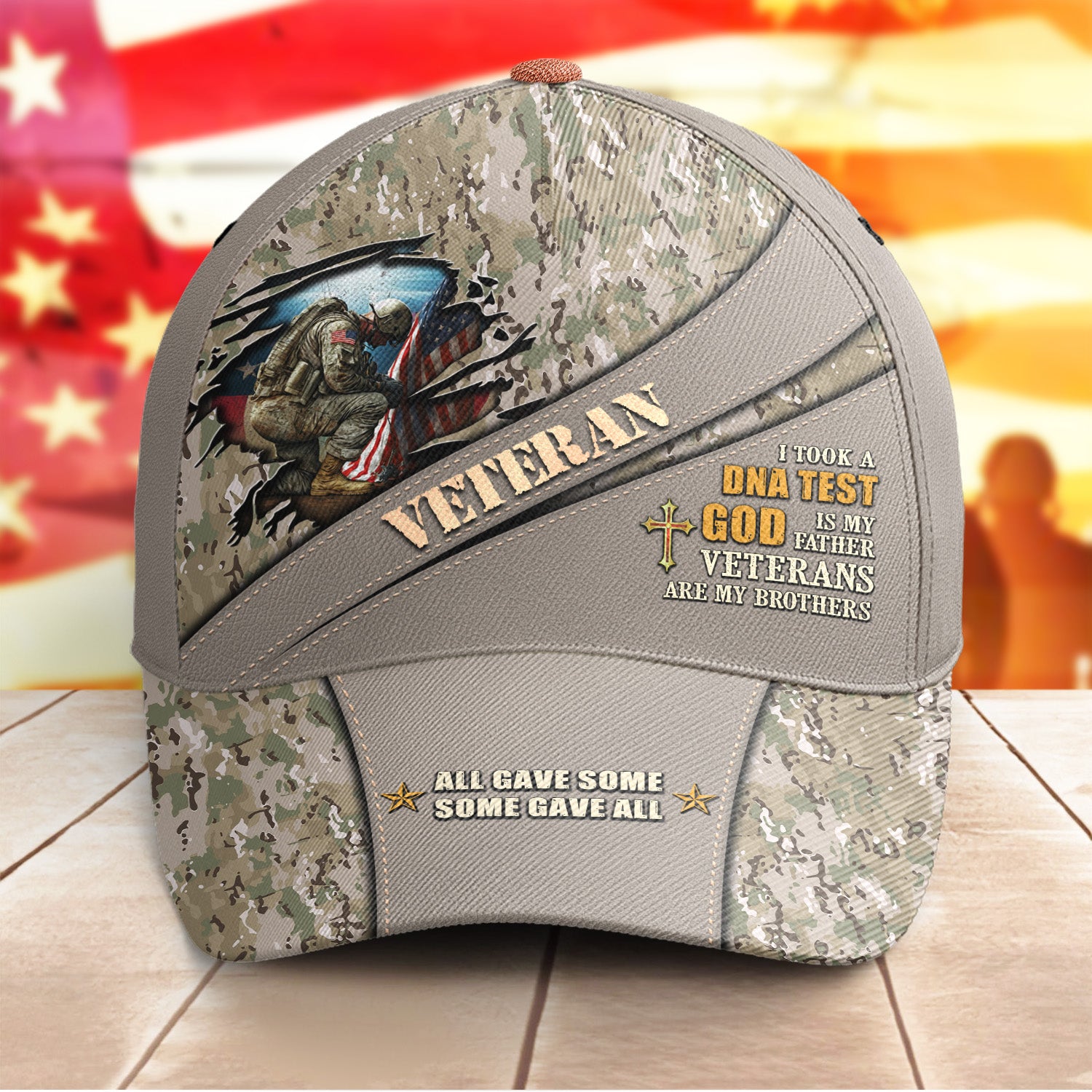 Religious Veteran Cap I Took A DNA Test God Is My Father Army Cap US Army Veterans Gifts