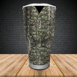 US Army Camouflage Uniform Tumbler My Time In Uniform Maybe Over But Tumbler Personalized Soldier Gift