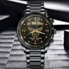 Vietnam Veteran Eagle Fashion Watch Duty Honor Country Black &amp; Gold Watch Personalized Gift For Vietnam Veteran