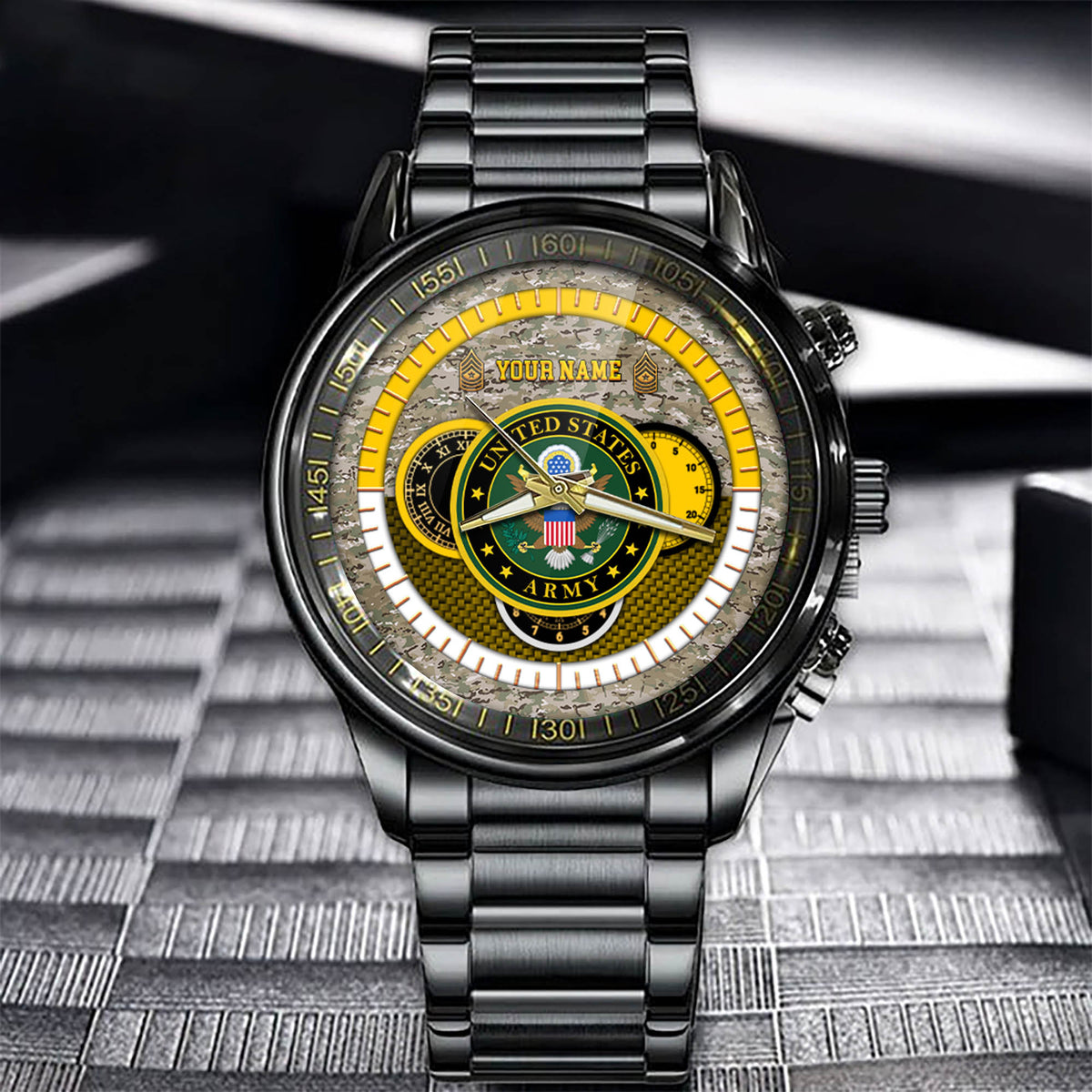 US Army Watch Fashion US Army Eagle Black Watches Proud Army Personalized Military Gift