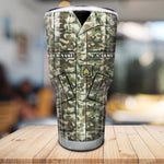 US Army Camouflage Uniform Tumbler My Time In Uniform Maybe Over But Tumbler Personalized Soldier Gift