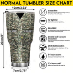 US Army Tumbler Uniform Camouflage Army Nutrition Facts Tumbler Personalized Military Gift