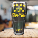 155H Comp B Proj M107 Tumbler US Army Green Tumbler D544 Military Gift