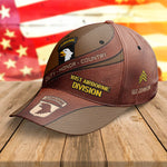 101st Airborne Division Brown Hat Screaming Eagle Military Cap Personalized Name And Rank Gift