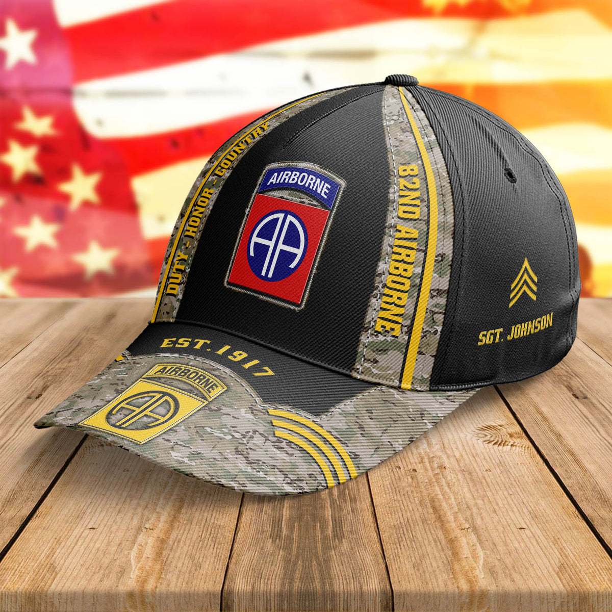 82nd Airborne Hat AA 82nd Airborne Division Duty Honor Country Military Cap Custom Name And Rank Gift