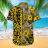 United States Army Hawaiian Shirt Black Yellow Floral Military Tropical Shirt Personalized US Army Gift