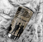 Vietnam Veteran Camo Tumbler Our Flag Doesn't Fly Because The Wind Tumbler Personalized Solider Gift