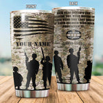 Vietnam Veteran Camo Tumbler Our Flag Doesn't Fly Because The Wind Tumbler Personalized Solider Gift