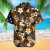 US Soldier Hawaiian Shirt Brown Tropical Military Hawaiian Shirt Personalized Soldier Gift