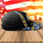 U.S. Air Force Black Camouflage Cap Honor Courage Commitment Est. 1775 Custom Name And Rank Military Gift