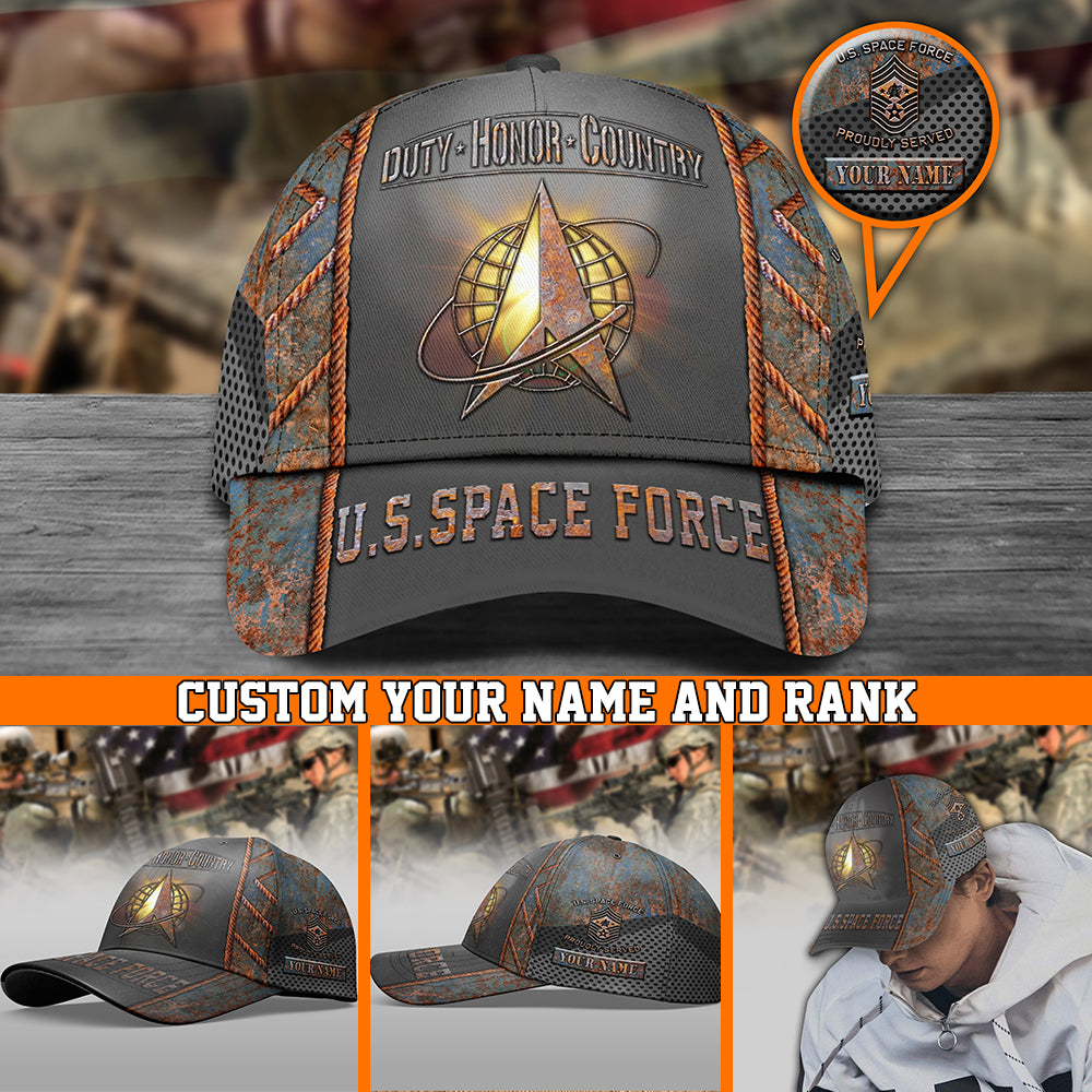 U.S Space Force Cap Duty Honor Country Baseball Hat Personalized Space Force Gift