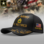 U.S. Army Baseball Cap Sergeant First Class Retired Men Cap Custom Military Gift