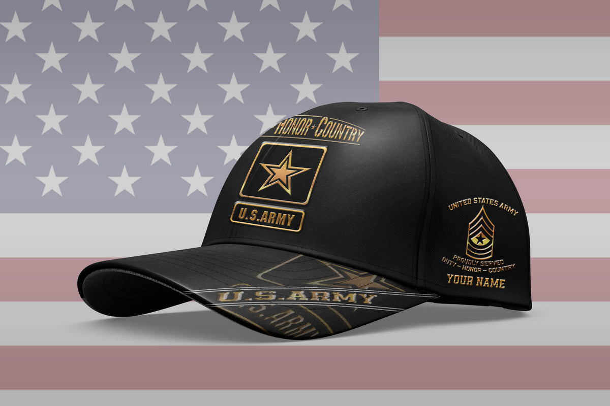 U.S Army Men Cap Duty Honor Country Baseball Cap For Military Personalized Army Gift