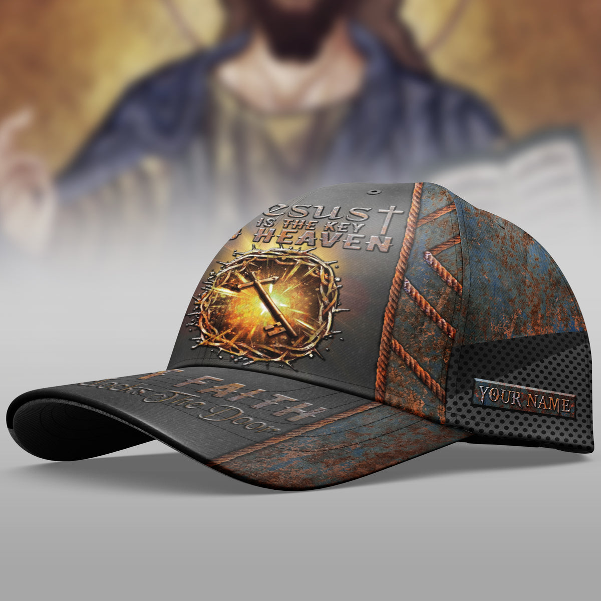 Christian Faith Hat Jesus Is The Key To Heaven Baseball Cap Personalized Christian Gift