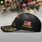 U.S. Army Baseball Cap Sergeant First Class Retired Men Cap Custom Military Gift