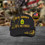 U.S. Army Baseball Cap Sergeant First Class Retired Men Cap Custom Military Gift