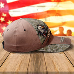 Army Veteran Jesus Christ Cap All Gave Some Some Gave All Brown Camo Hat US Army Veterans Gifts