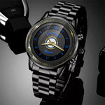 U.S. Navy Emblem Watch Duty Honor Country Navy Black Watch Custom Name Military Gift