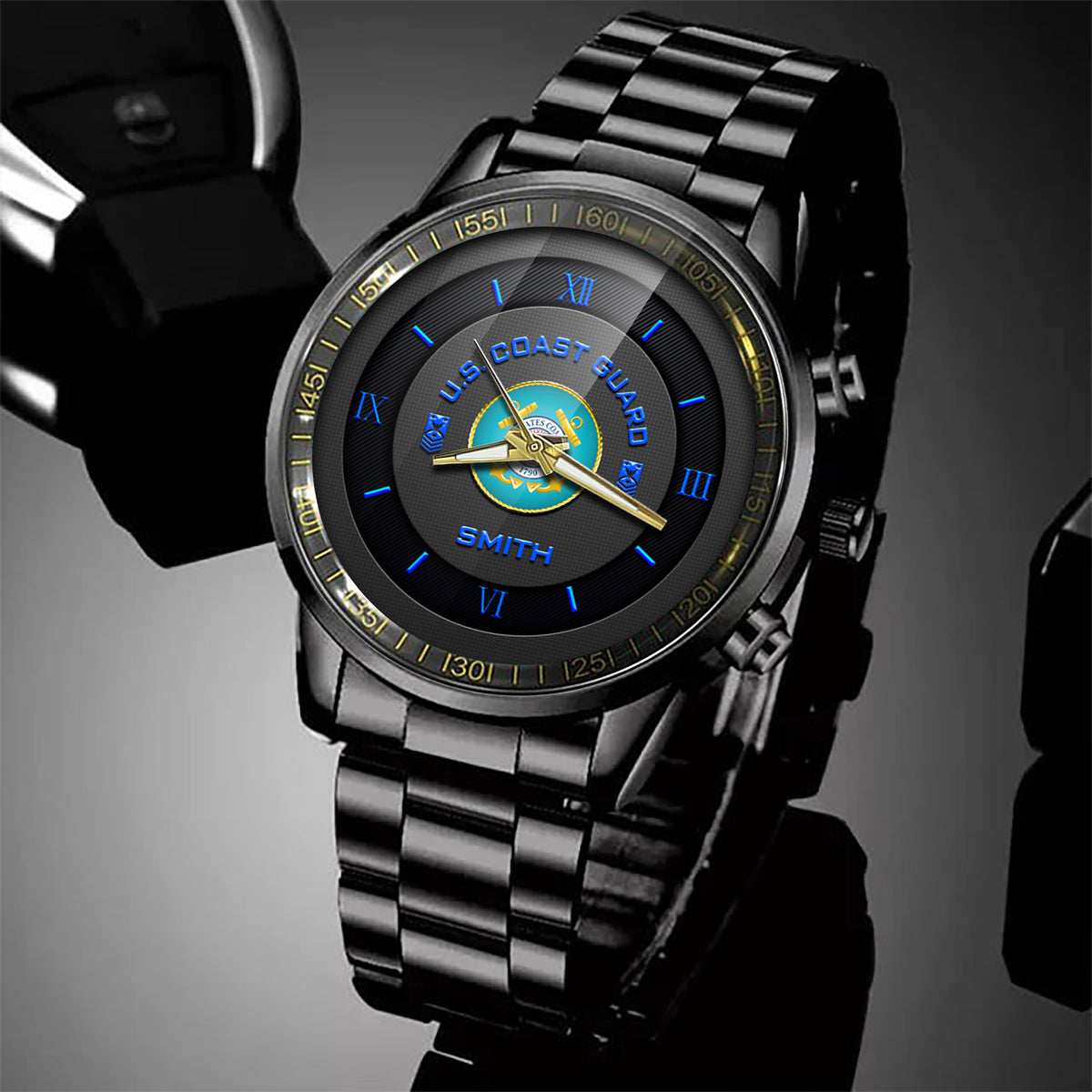 U.S. Coast Guard Emblem Fashion Watch Mens Coast Guard Military Watches Custom Military Gift