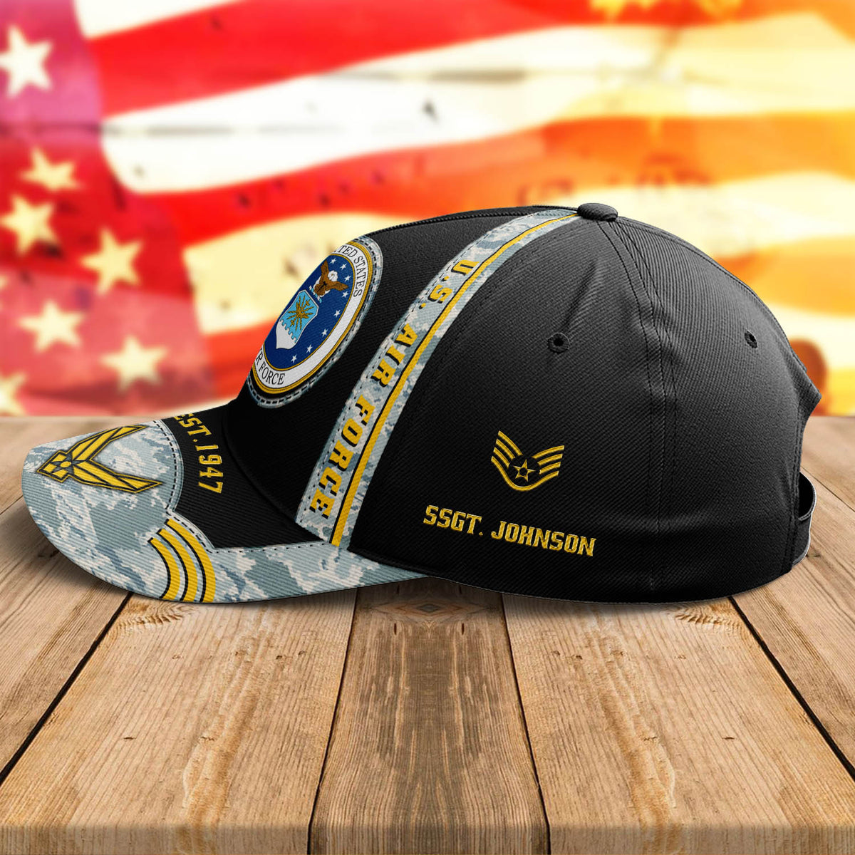 U.S. Air Force Cap Integrity Service Excellence USAF Cap New Version Custom Name And Rank Air Force Gifts