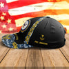 U.S. Air Force Black Camouflage Cap Honor Courage Commitment Est. 1775 Custom Name And Rank Military Gift